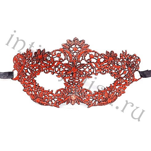 Красная кружевная маска, арт.238-35