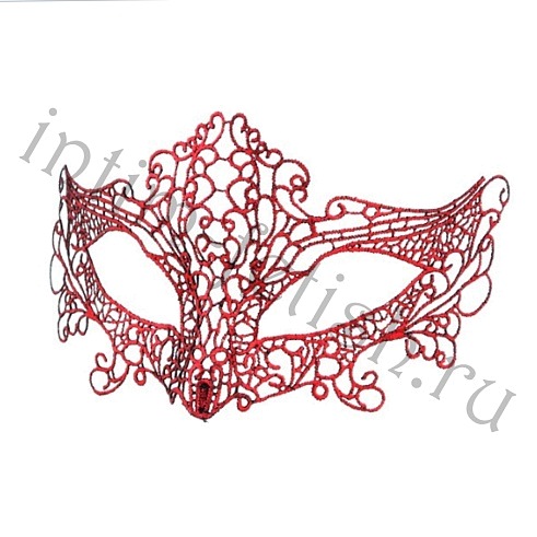 Красная кружевная маска, арт.238-38