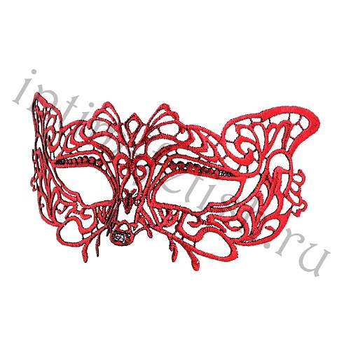 Красная кружевная маска, арт.238-32