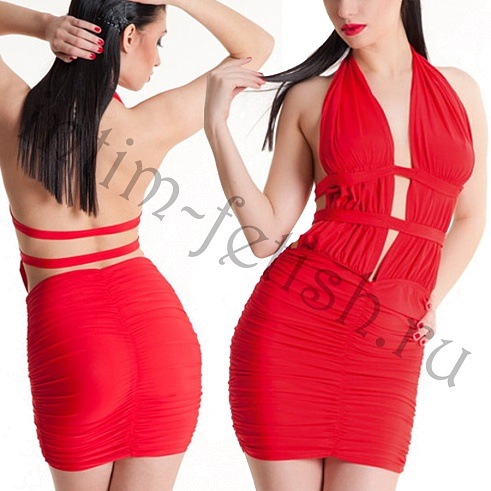 Красное платье с обнаженной спиной, Erolanta