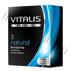  Презервативы классические VITALIS Premium Natura, 3шт.