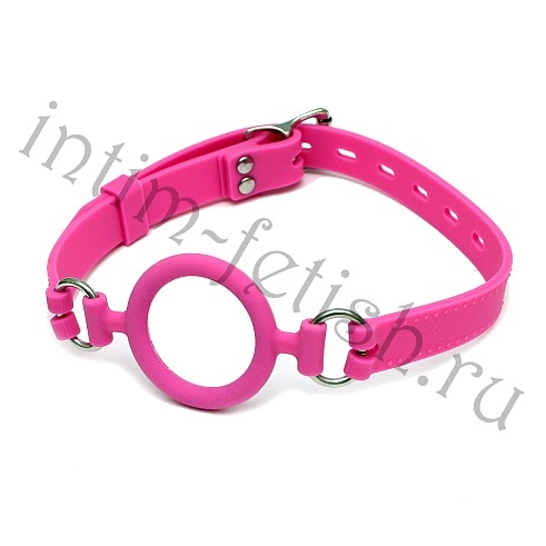 Кляп-кольцо XL, силикон розовый