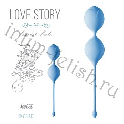 Вагинальные шарики увеличенного размера, Lola Toys Love Story Fleur-de-Lis, голубые