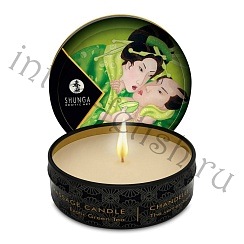 Массажная свеча, зеленый чай, Shunga Massage Candle, 30мл.