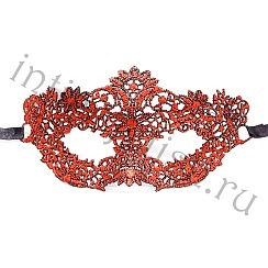Красная кружевная маска, арт.238-35