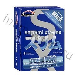 Sagami Xtreme Feel Fit 3-D формы для максимального комфорта, 3шт.
