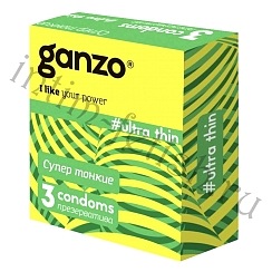 Презервативы Ganzo Ultra Thin, ультратонкие 3шт.