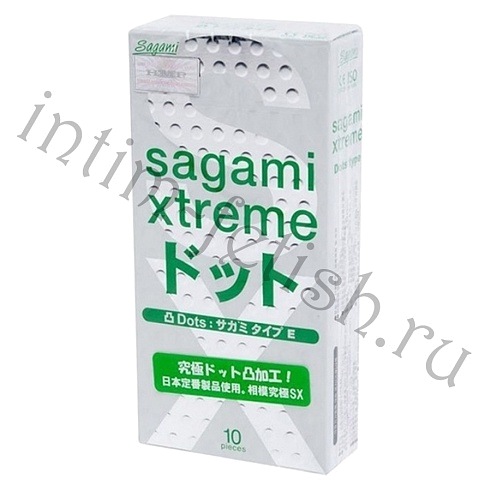 Sagami Xtreme Type E Dotted. ультратонкие c пупырышками, 10шт.
