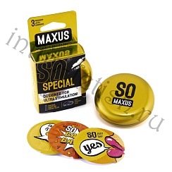 Презервативы точечно-ребристые MAXUS SPECIAL, 3шт.