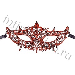 Красная кружевная маска, арт.238-34