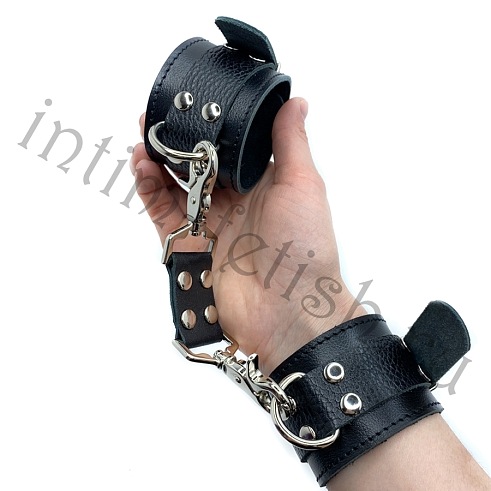 Комплект: наручники+сцепка, Фетиш