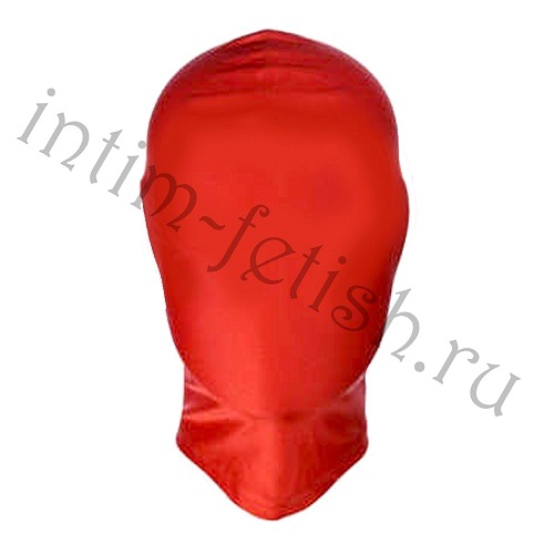 Красная глухая маска на голову