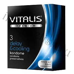 С охлаждающим эффектом VITALIS Premium Delay & Cooling, 3шт.