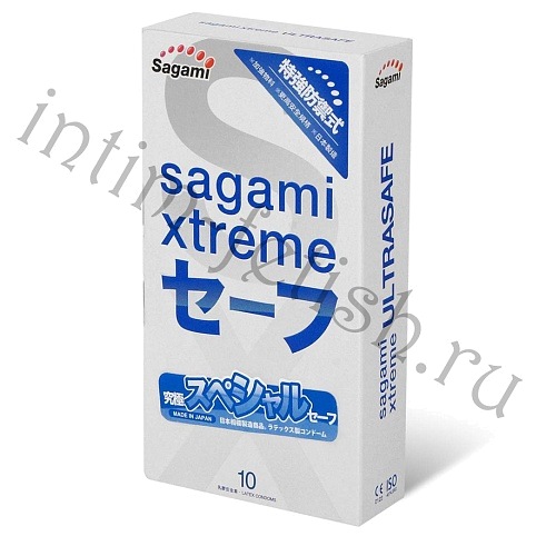 Ультратонкие презервативы SAGAMI XTREME ULTRASAFE 10шт.