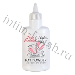 Пудра для ухода за секс-игрушками Lola Toys Love Protection Strawberry and cream, 30 гр