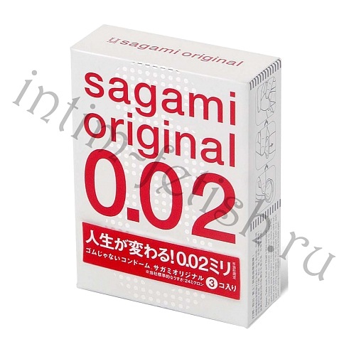 Полиуретановые презервативы Sagami Original 0.02, 3шт.