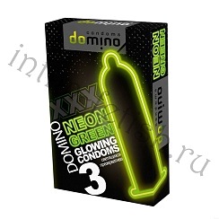 Презервативы Domino neon green, 3 шт.